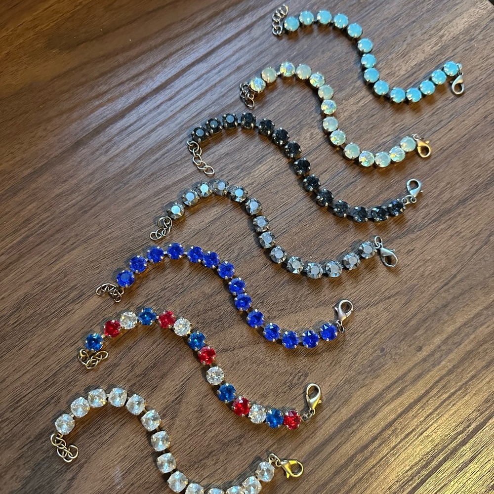 Elegant Multi-Color Crystal Bracelet Set